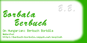 borbala berbuch business card